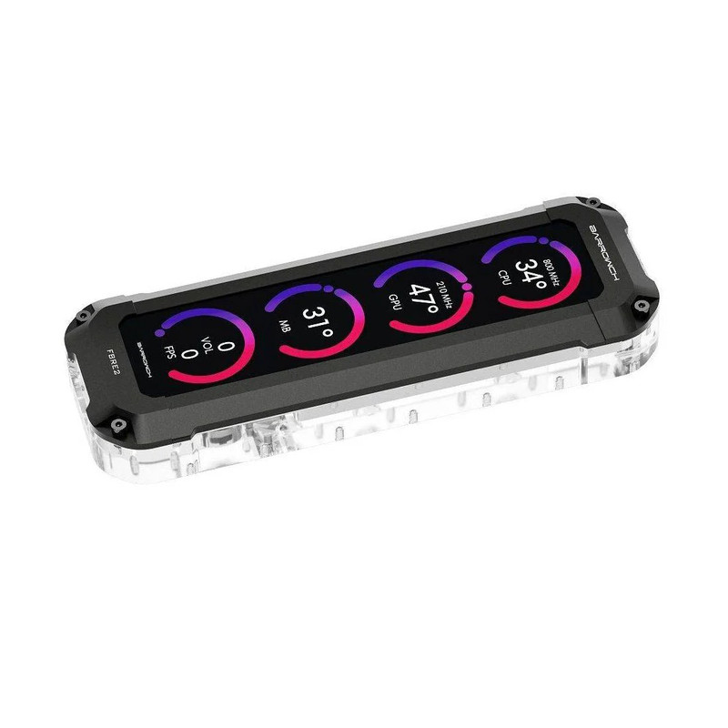 Barrowch HDMI Reservoir With LCD Display and LRC 2.0 RGB Lighting - Black - خزان مياه